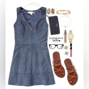 A&F • suede sleeveless mini dress